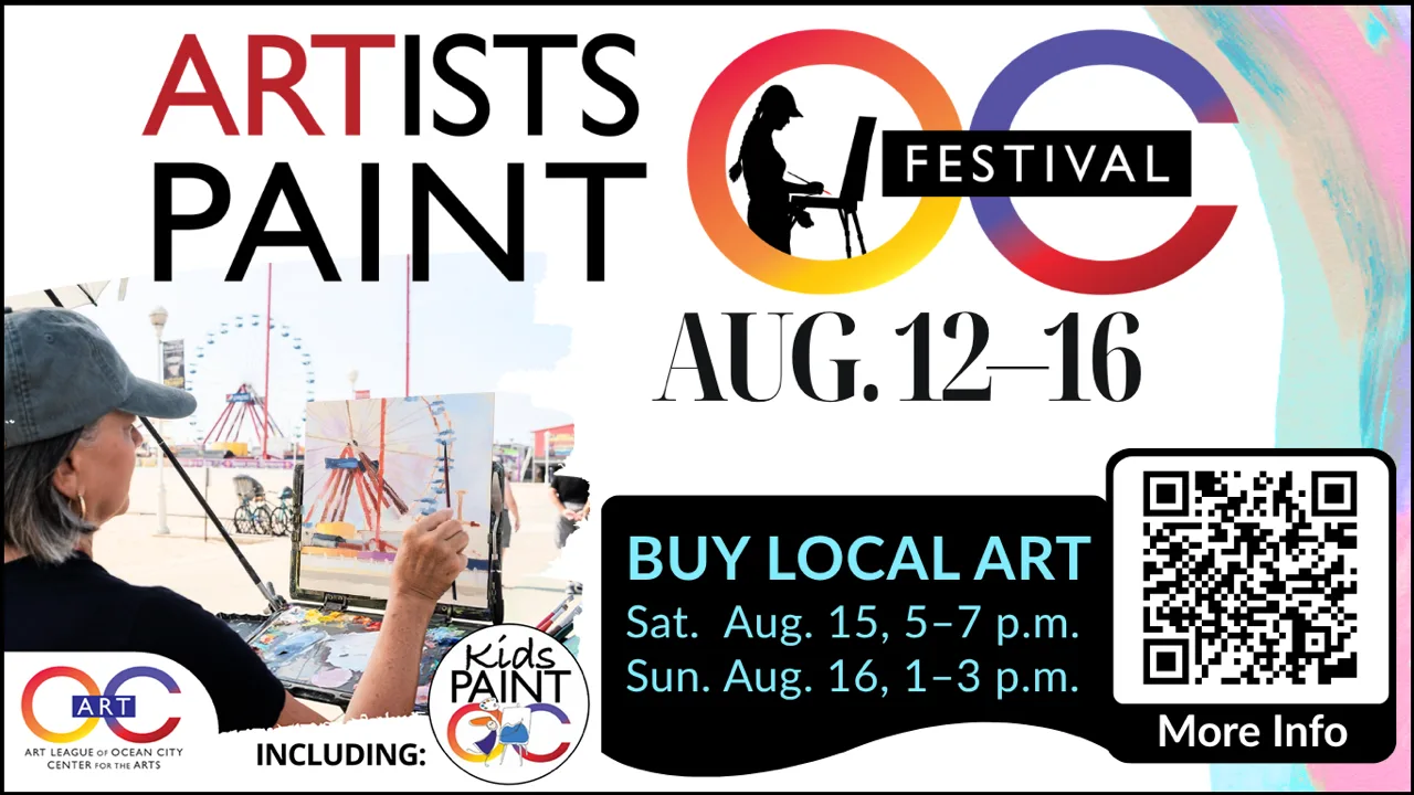 Be First to Own Freshly Painted Local Masterpieces at the Art League of Ocean City Wet Paint Art Sales, August 15–16