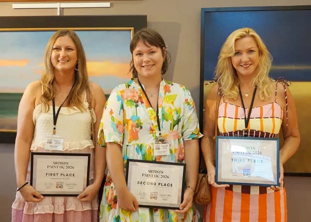 Artists Paint OC Artists Paint OC 2026 Winners, Jessica Schlegel (1st), Kathryn Engberg (2nd, Mary Veiga (3rd).jpeg