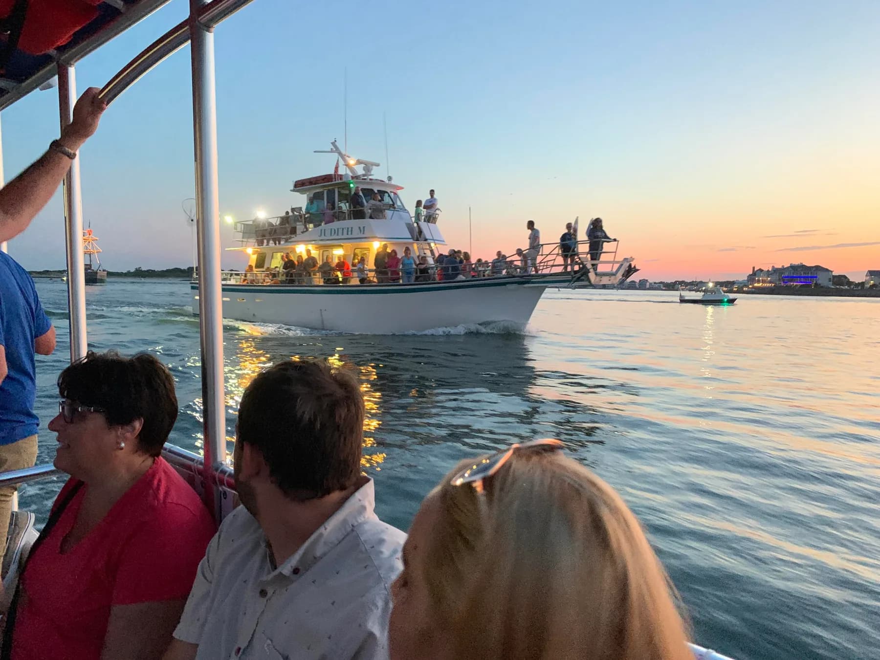 Boat tour cruising the bay in Ocean City, Maryland