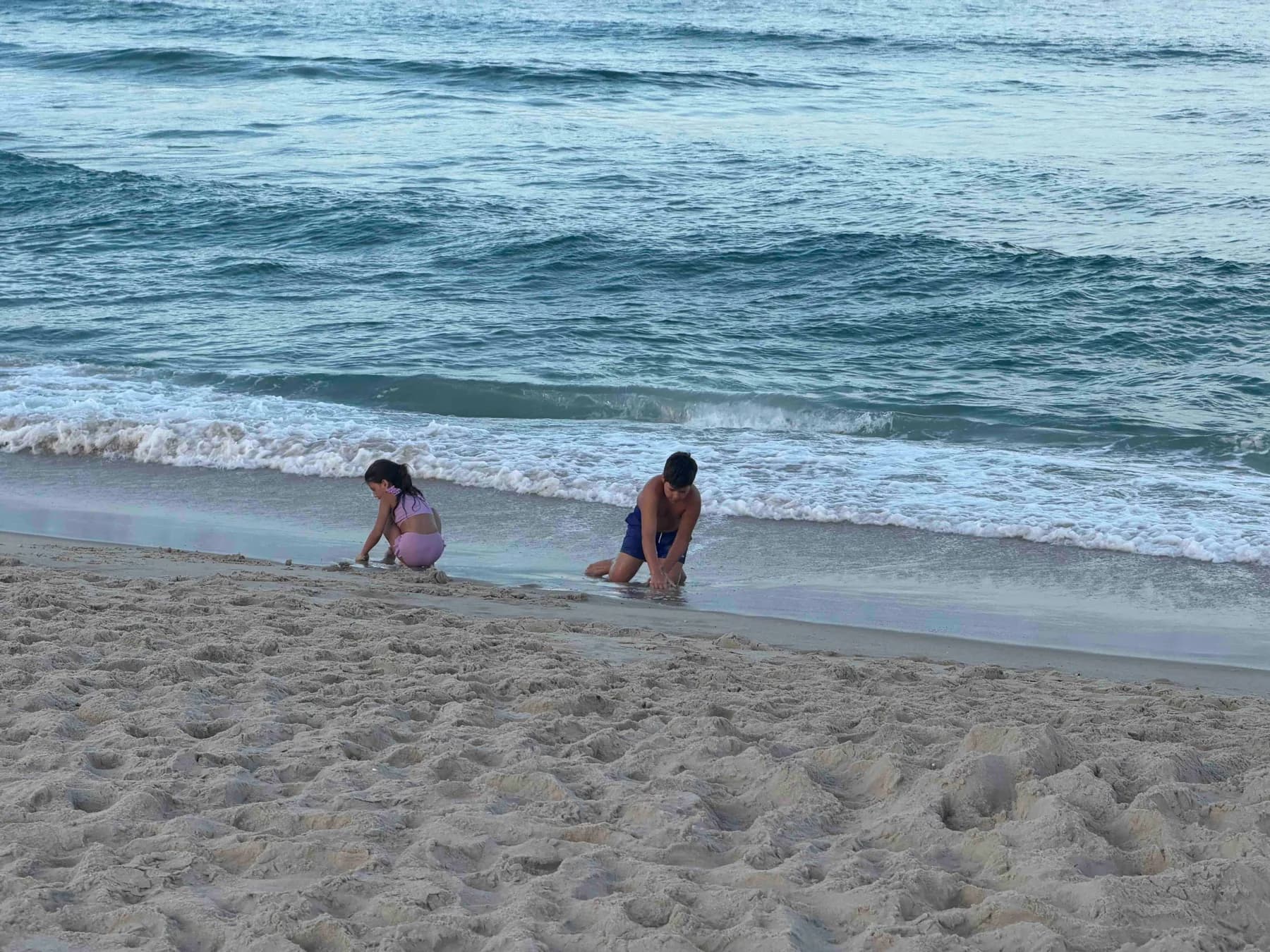 two kids on the beach