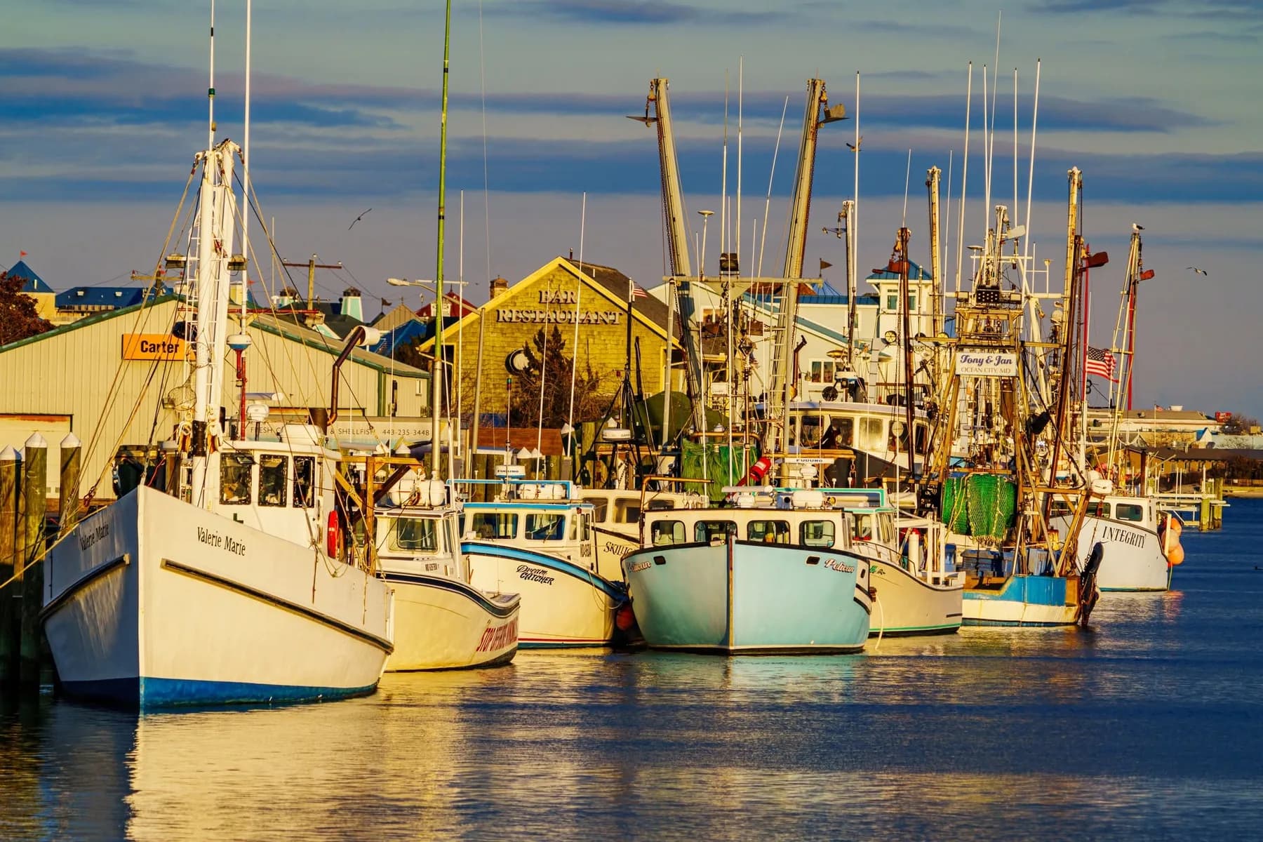 West Ocean City harbor with workboats