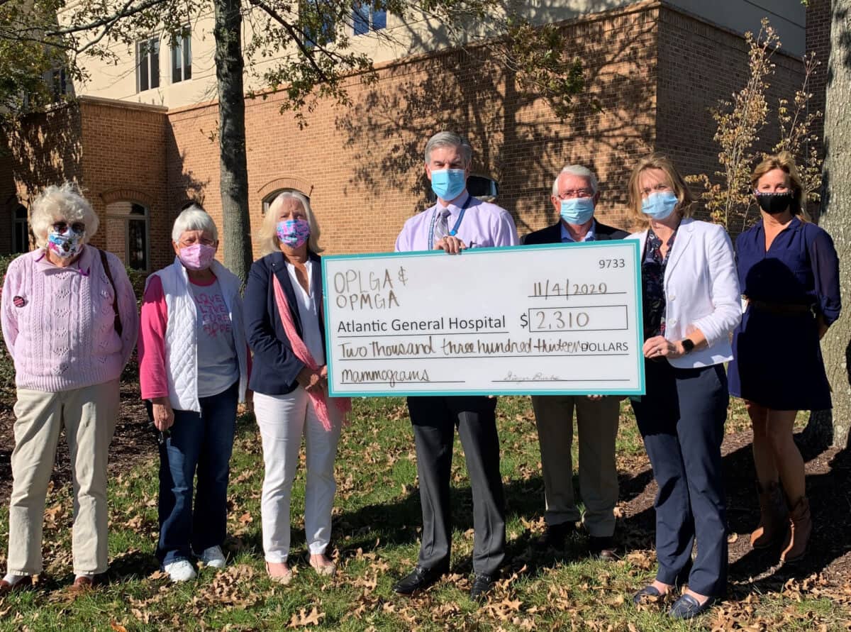 Pink Lady Golf Tournament Donates To Atlantic General Hospital's Eunice Q. Sorin Woman's Diagnostic Center