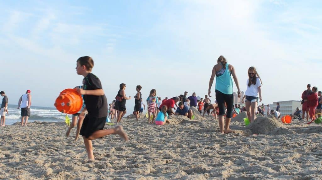 Sandcastle building
