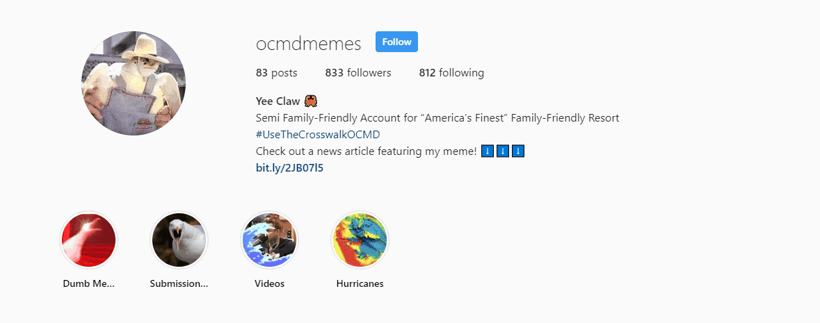 Ocean City meme Instagram wants you to use the crosswalk