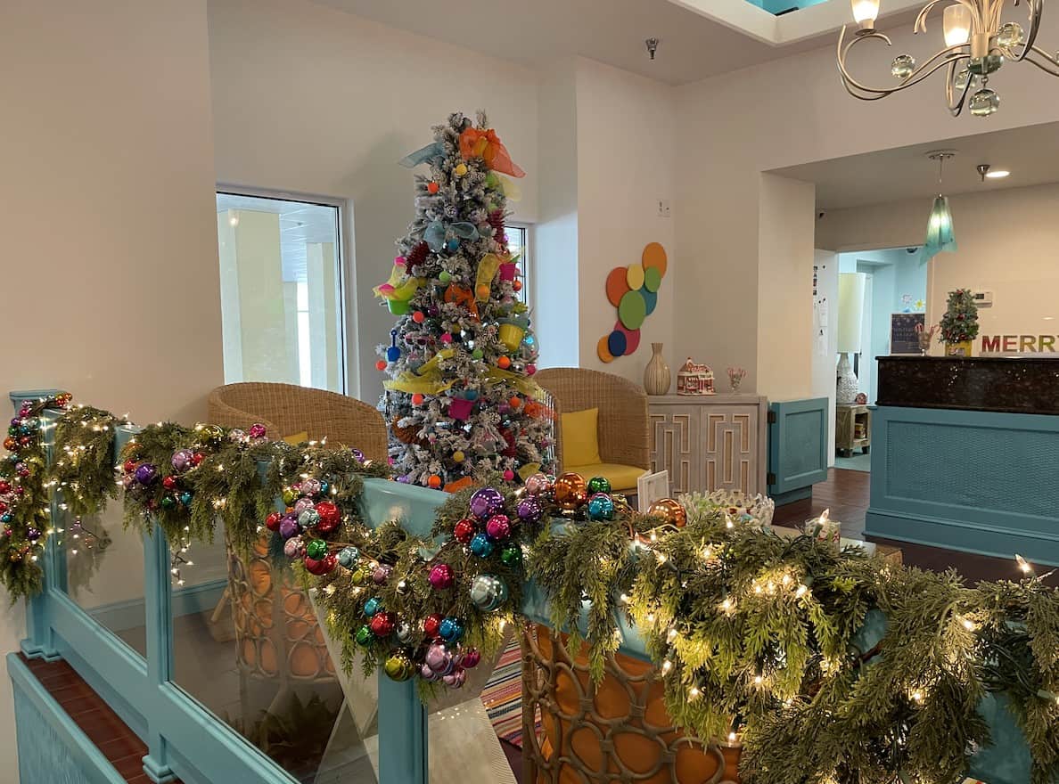 Hotels are decorated for the Holidays!