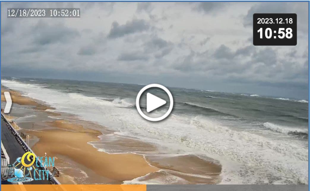 Time Lapse Webcams in Ocean City of the Coastal Storm - December 18, 2023
