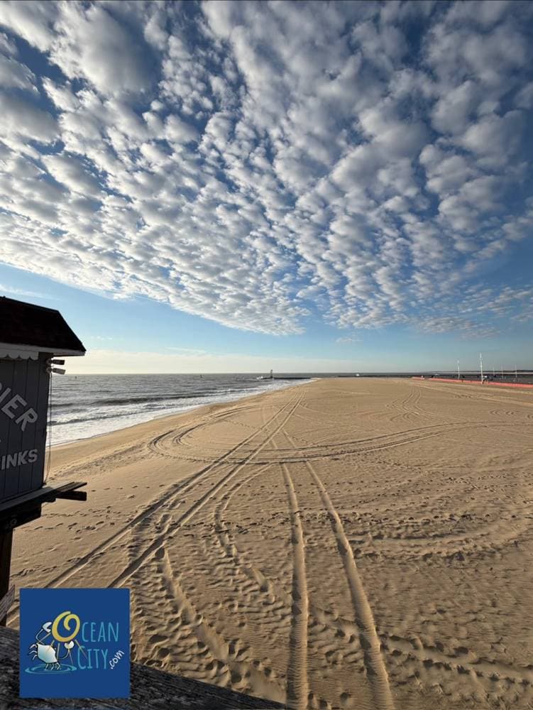 Ocean City beach sky, pier, Maryland
