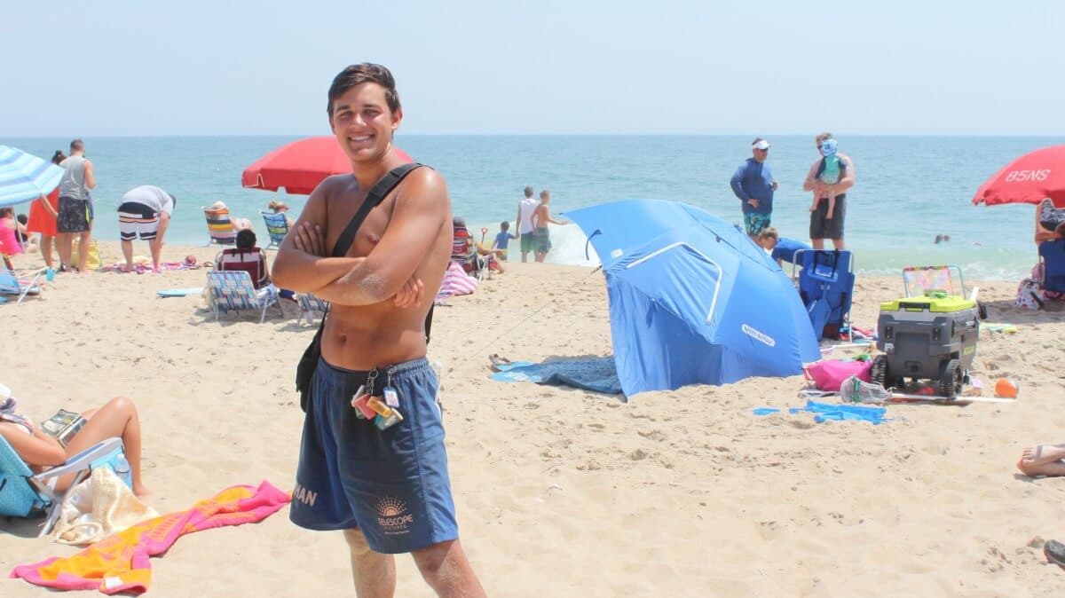Scoping out the beach
