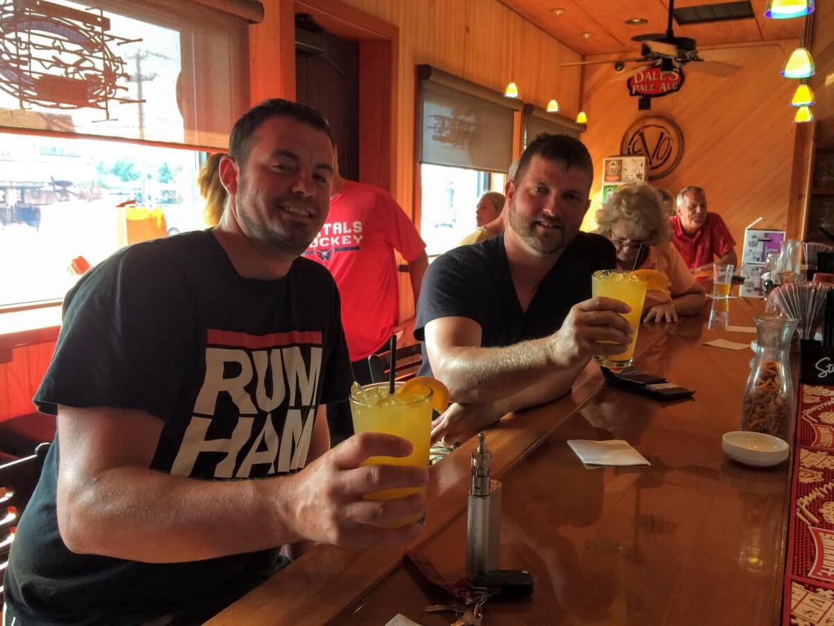 Brian Beam and Jeff Wos popped into Anthony's for a couple of Happy Hour Orange Crushes.