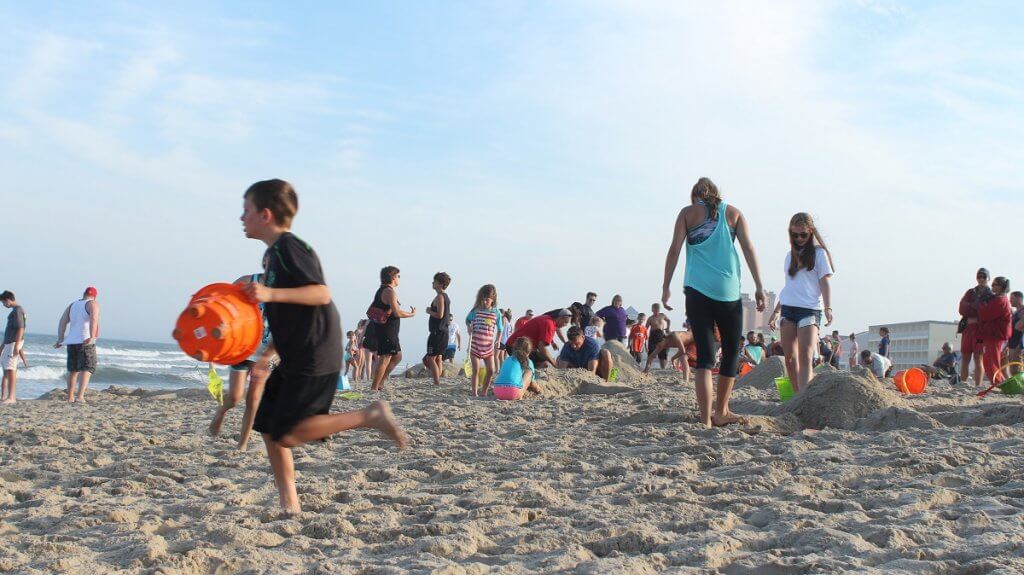 Sandcastle building