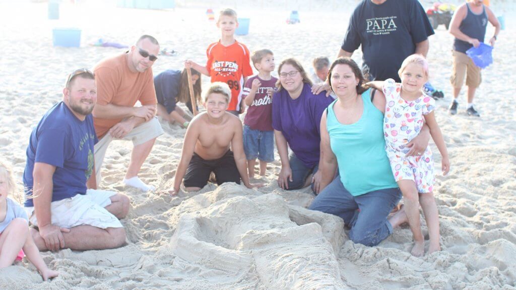 Beach Olympics family