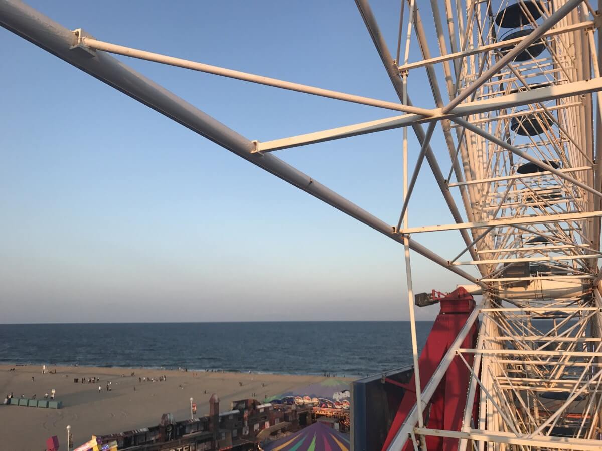 Ferris wheel sunset
