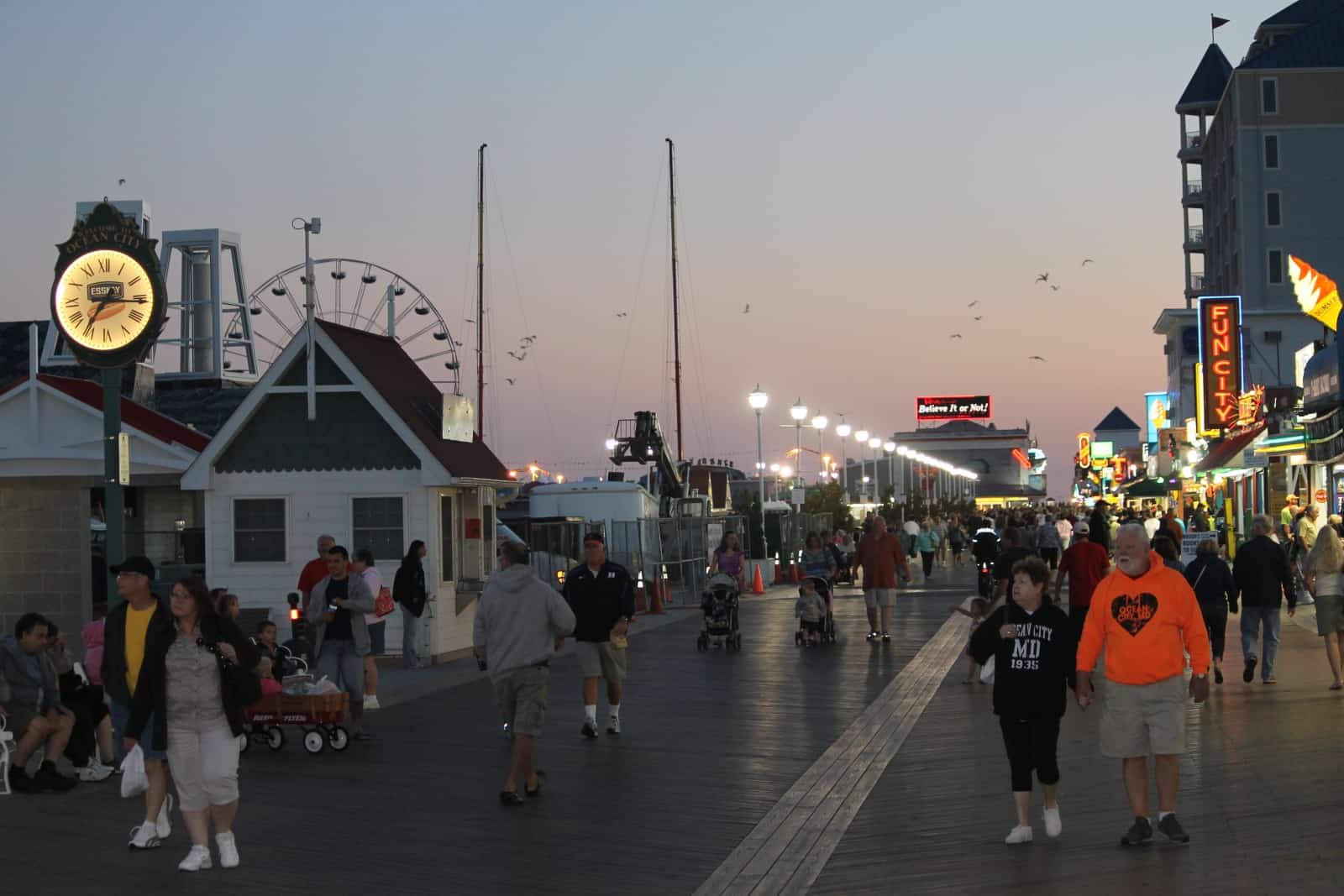 Night fall on the Boardwalk
