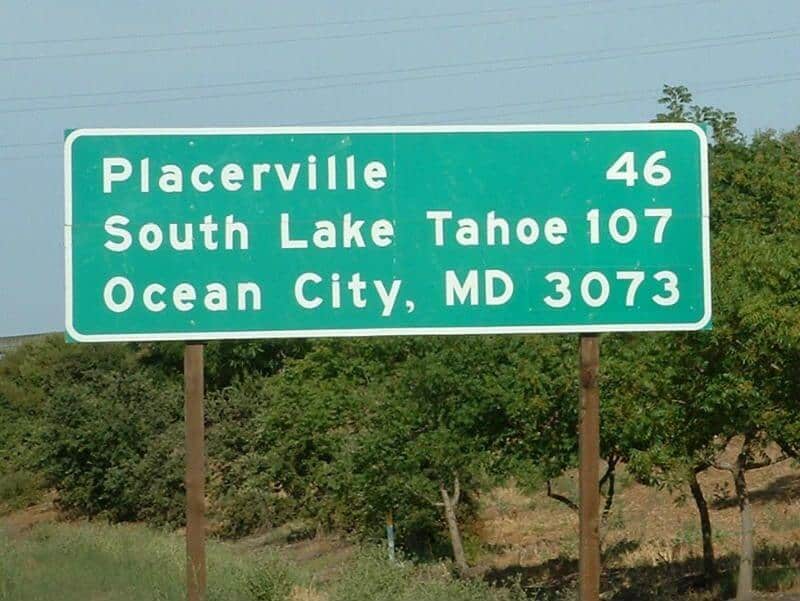 Sacramento to Ocean City distance