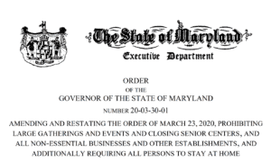 Gov Hogan stay at home order