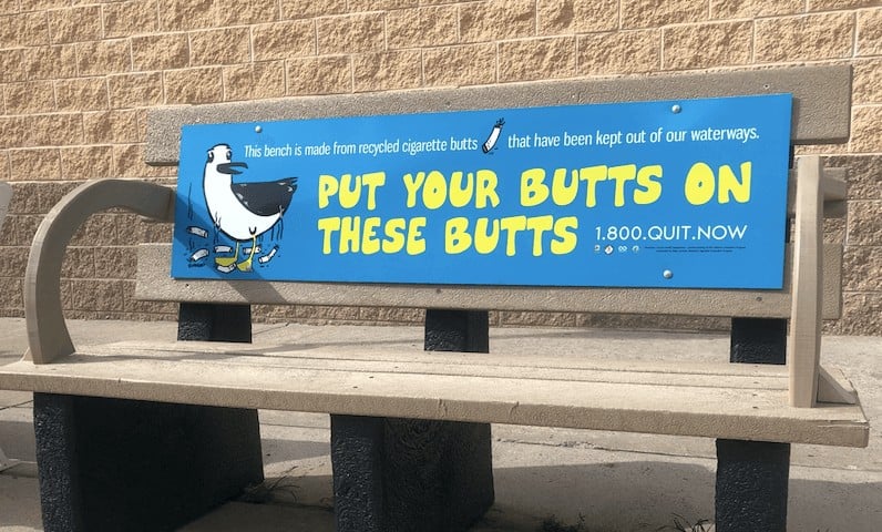 Going Green: Four Benches Made from Recycled Cigarette Butts Installed in Ocean City