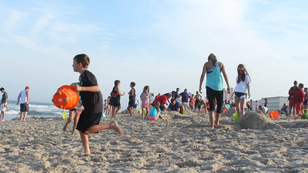 Sandcastle building