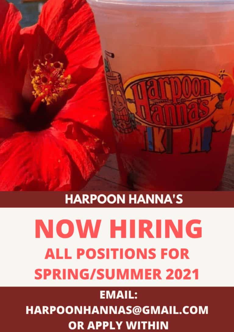 Harpoon Hanna’s is Hiring