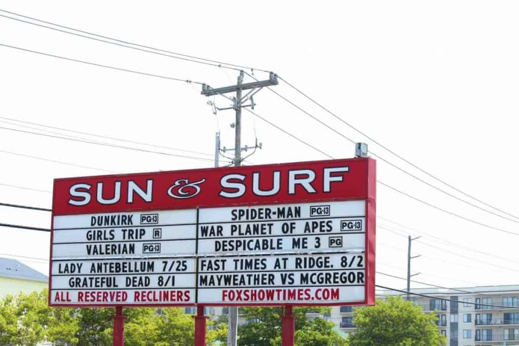 Sun & Surf marquee
