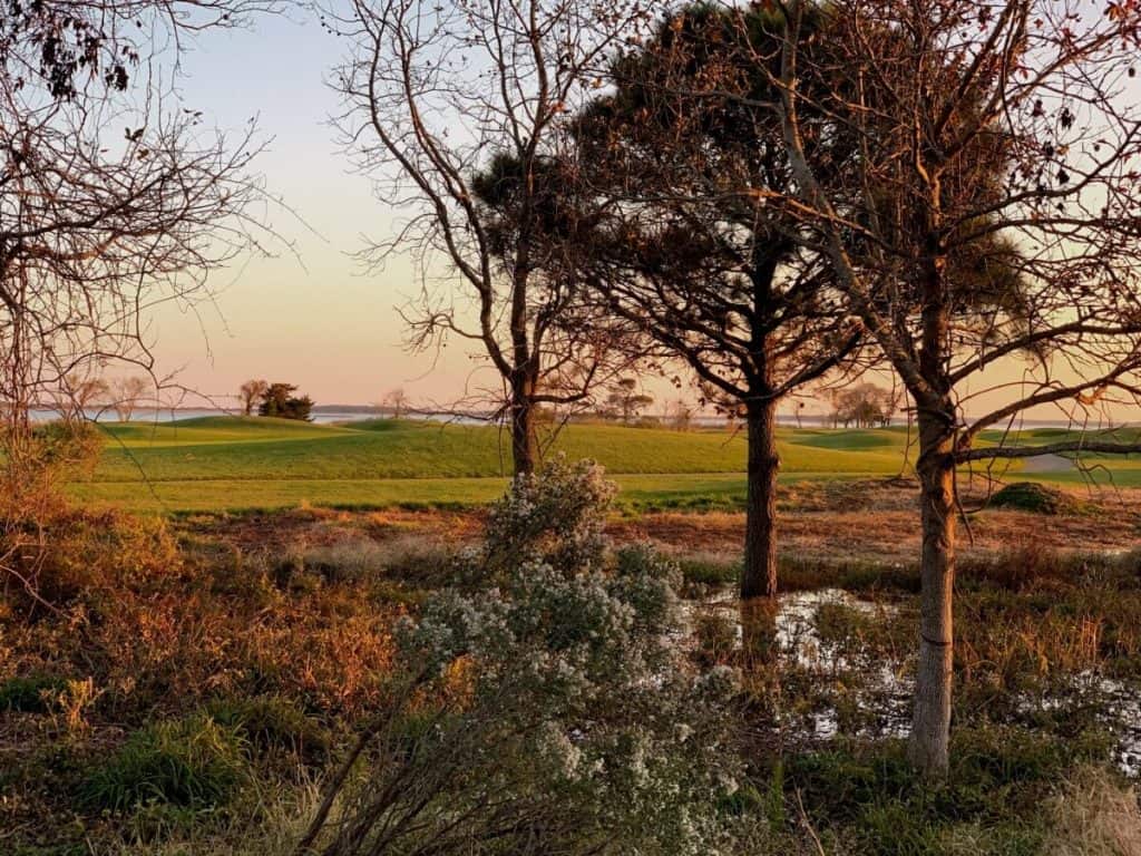 A colonial era mansion on the bay across from Assateague Island.