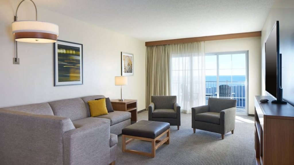 Hyatt Place Ocean City Oceanfront P032 One Bedroom Suite Living Room.16x9 1024x576