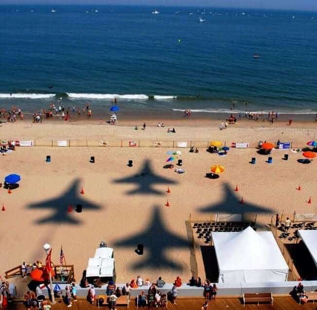 Air Show Shadows on the Beach