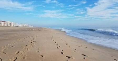 Footprints on Ocean City Beach