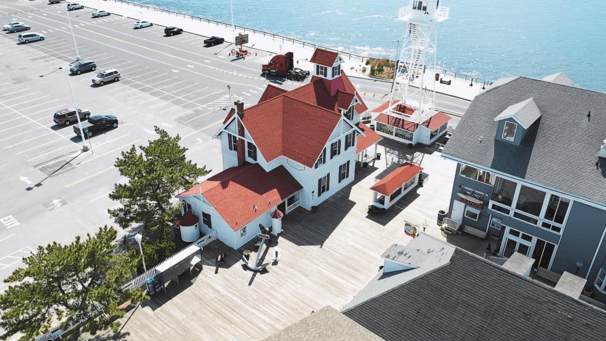 life-saving museum aerial photo in ocean city md