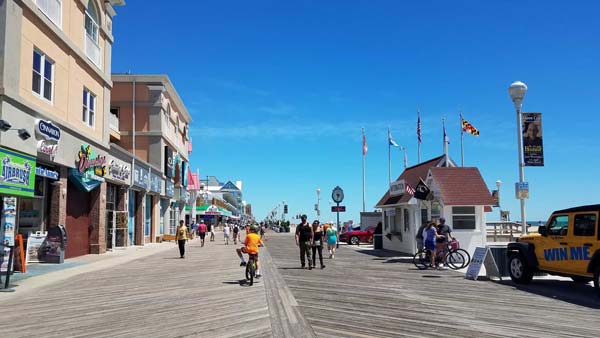 Ocean City Boardwalk Scene