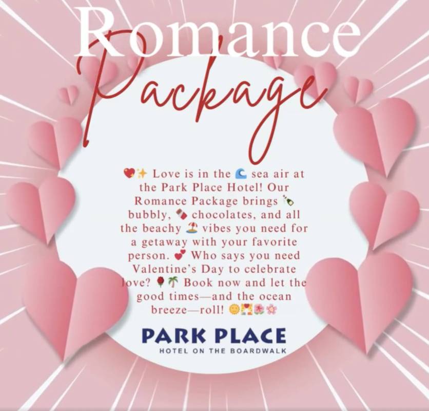Park Place hotel Valentines Day Package