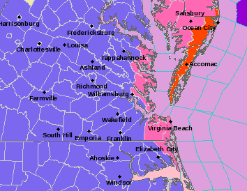 Ocean City now under a Blizzard Warning according to the National Weather Service