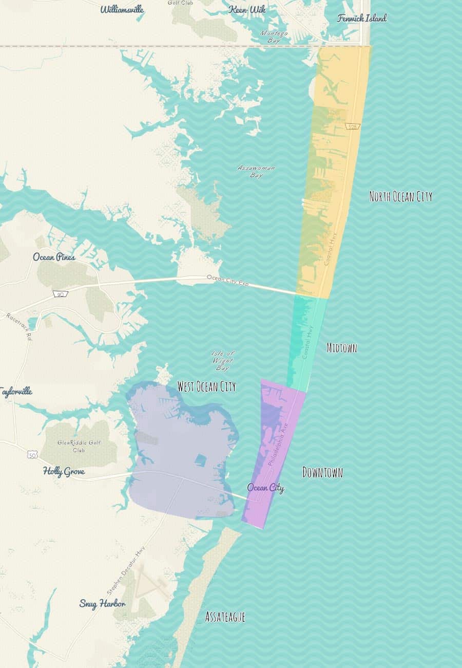 Ocean City, Maryland Area Map