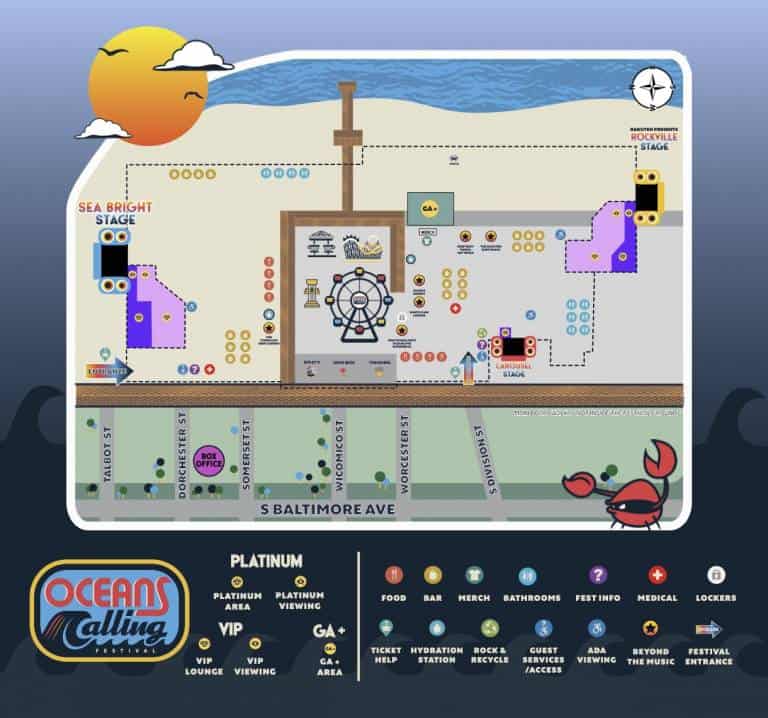 New Oceans Calling Festival Map and Performance Schedule