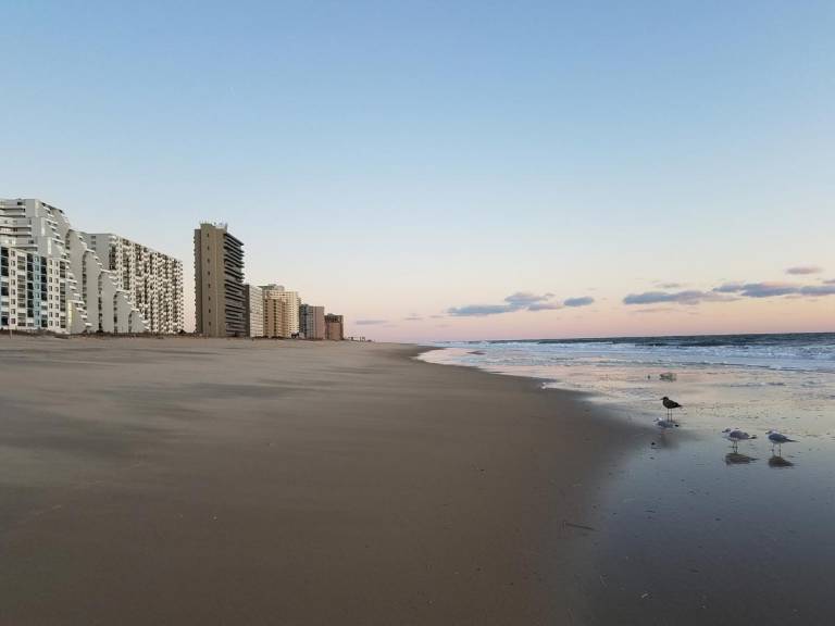 Sunrise on the beach in Ocean City