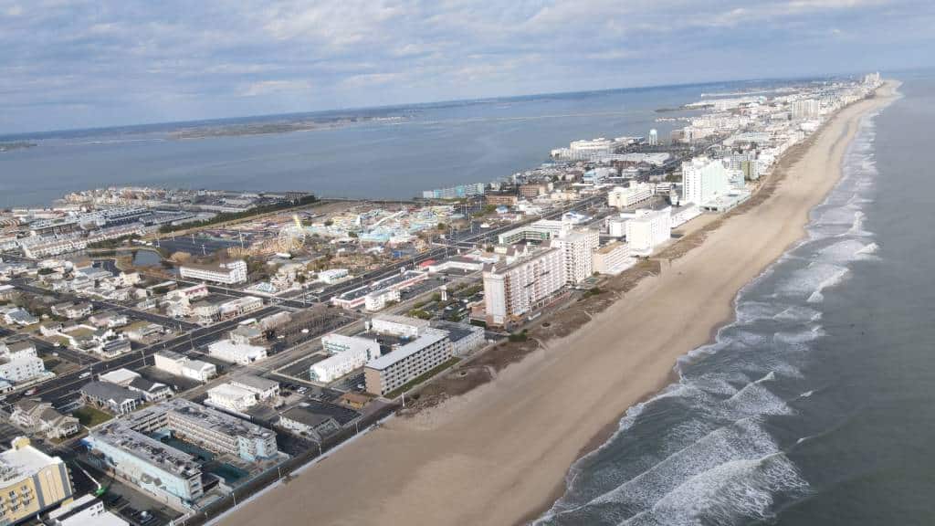 aerial photo of ocean city md