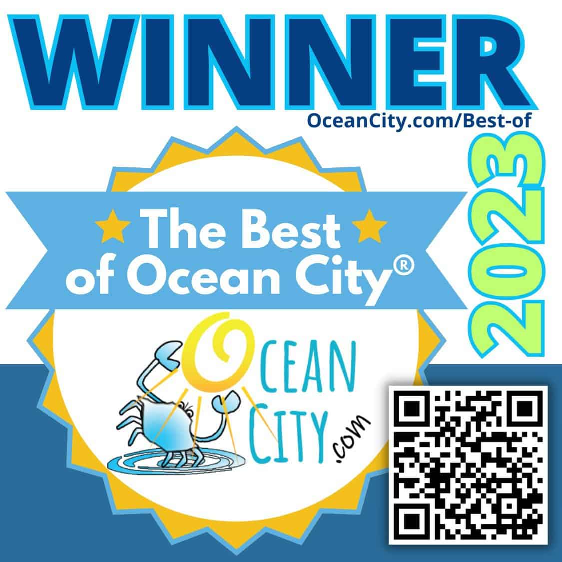 2023 winner sticker The BEST of OCEAN CITY®