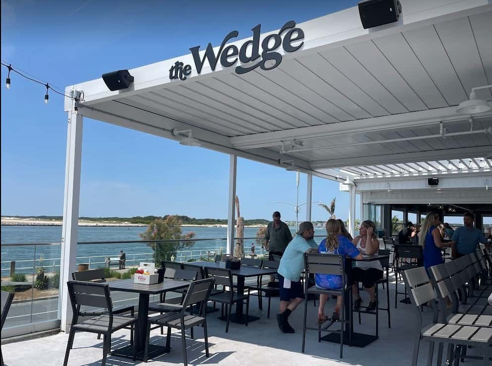 The Wedge Bar and Restaurant offers exquisite views of the inlet.