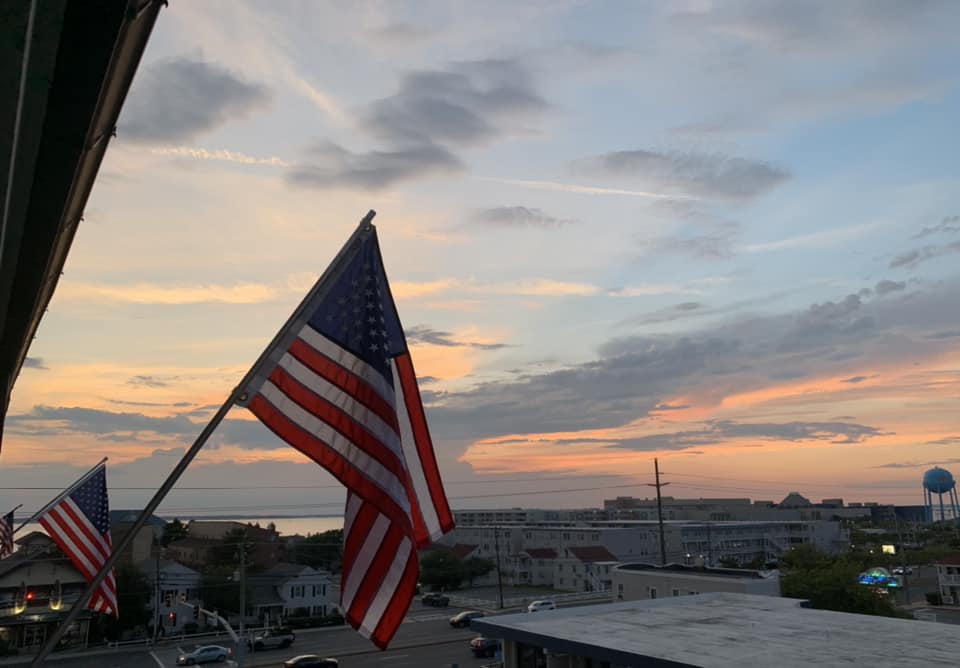 Sunset on 4th of July looking at Assawomen Bay. Head to N. Division Street or Northside Park to listen to live music and then be treated to a fireworks extravaganza!