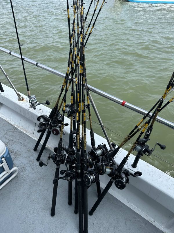 rental rods and reels on the angler