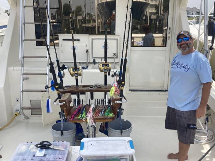 364542416_1261438444736863_7929511763889467699_n Anglers prep their boats still hoping to be the first to snag that white marlin for this year's 50th anniversary.