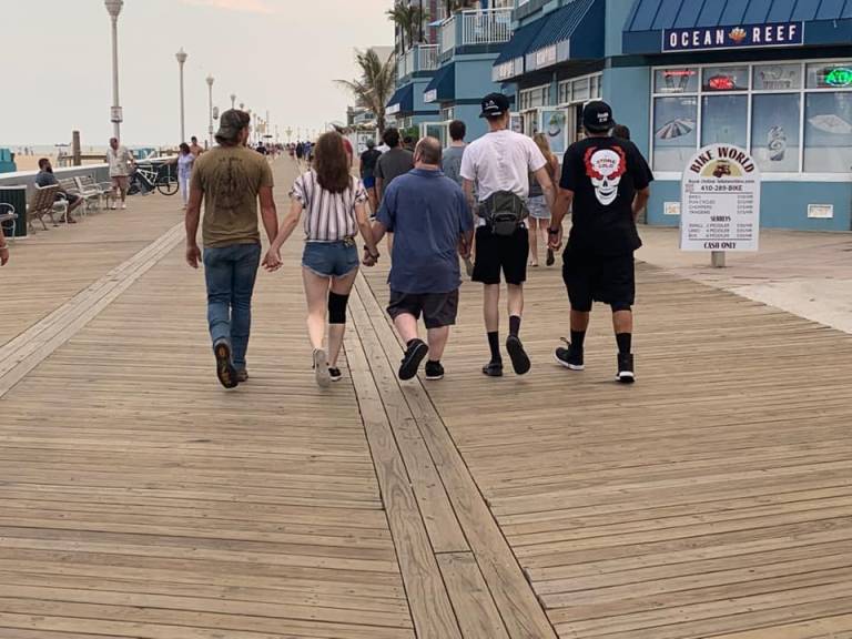 Taking a walk on the Ocean City Boardwalk