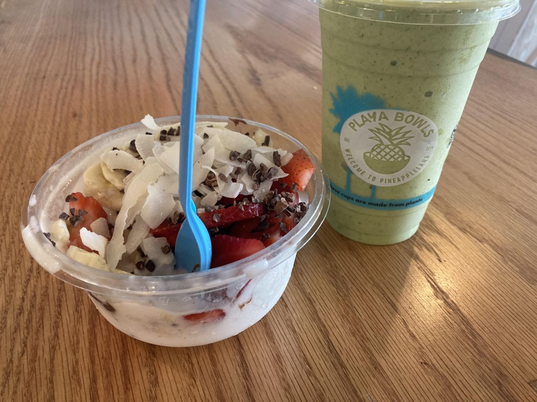 Playa Bowls offers açaí bowls and smoothies to keep you cool