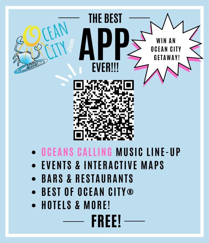 Introducing the NEW OceanCity.com App with Interactive Map of Oceans Calling Music Performances & Vendors