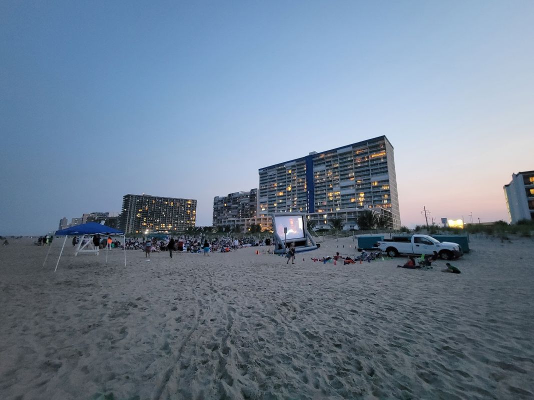 Movies On The Beach at the Carousel Hotel