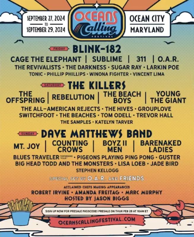 OCEANS CALLING HEADLINERS FOR 2024 ANNOUNCED