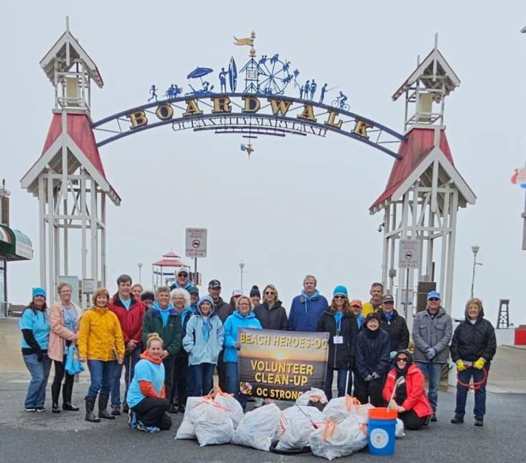 Beach Heroes collection at the Ocean City Boardwalk archway