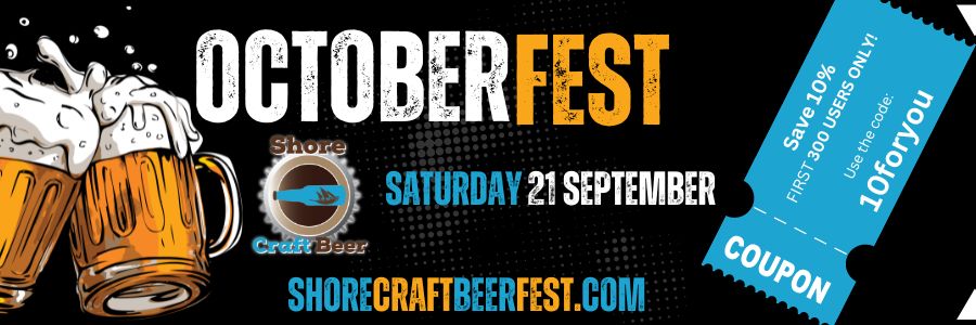 Octoberfest Shore Craft Beer Fest on September 21 at Bayside Park at 3rd street in ocean city md