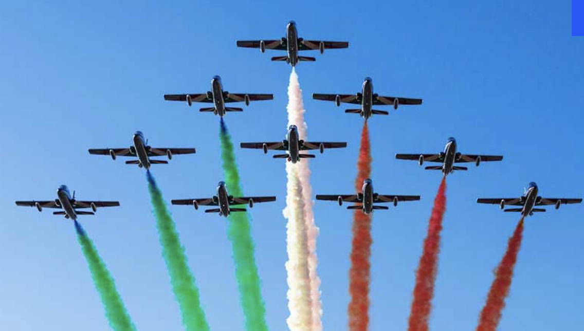frecce tricolore, the Italian performance flying team 