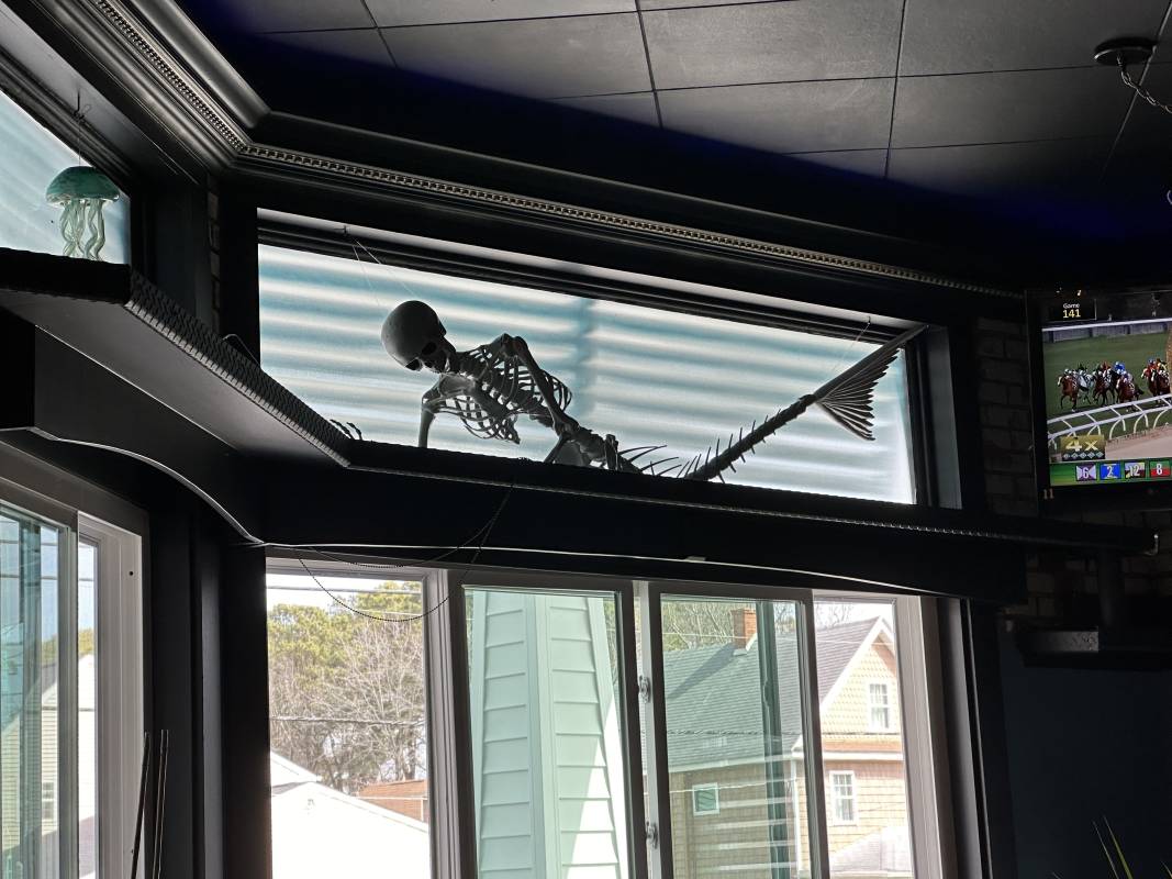 mermaid skeleton at shottis point lunas location in west ocean city