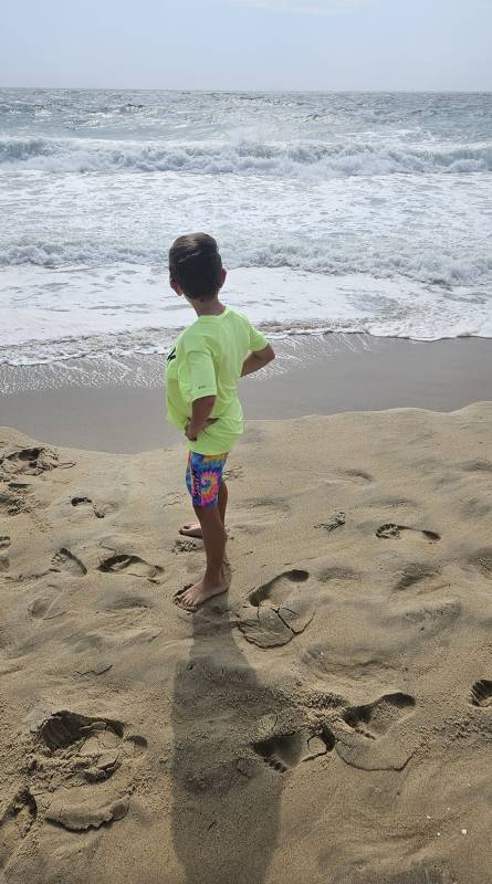 on the beach in Ocean City Md